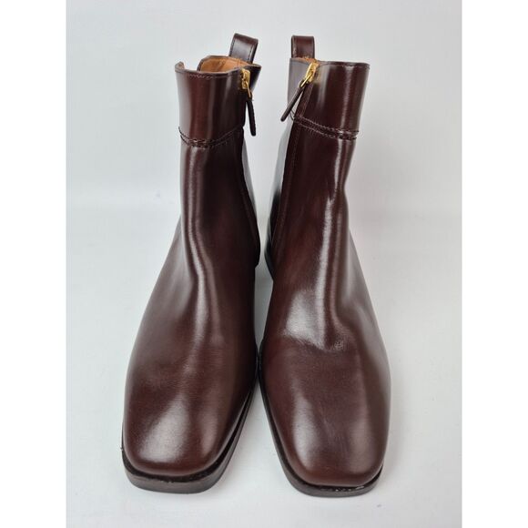 Tory Burch Women's Brown Everly Leather Ankle Booties Size 10 M - Picture 4 of 10